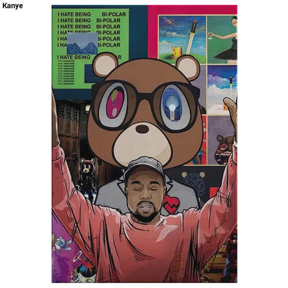 Kanye - 8 x 12 - Canvas Wall Art 2